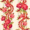 44 x 36 Maywood Studio Floral Border Pink on Cream 100% Cotton